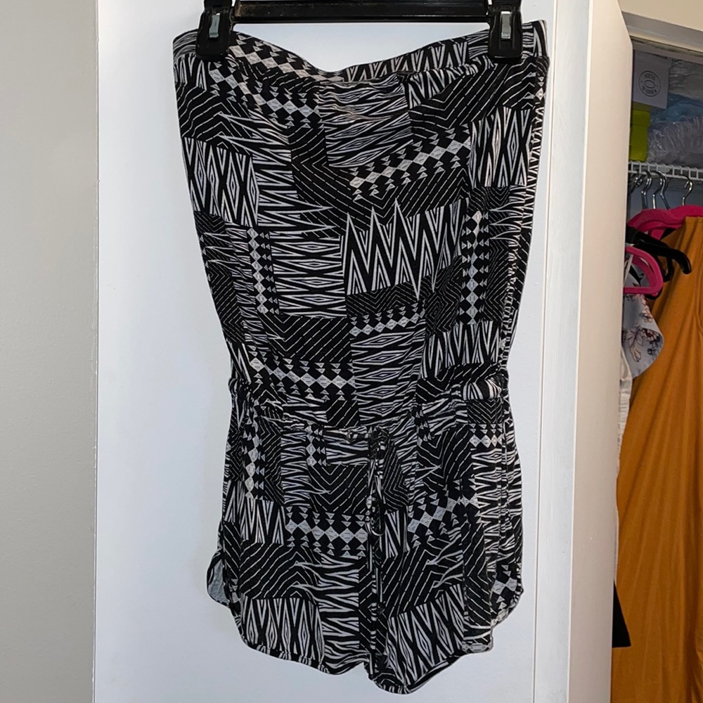 Small Black and White Geometric Romper